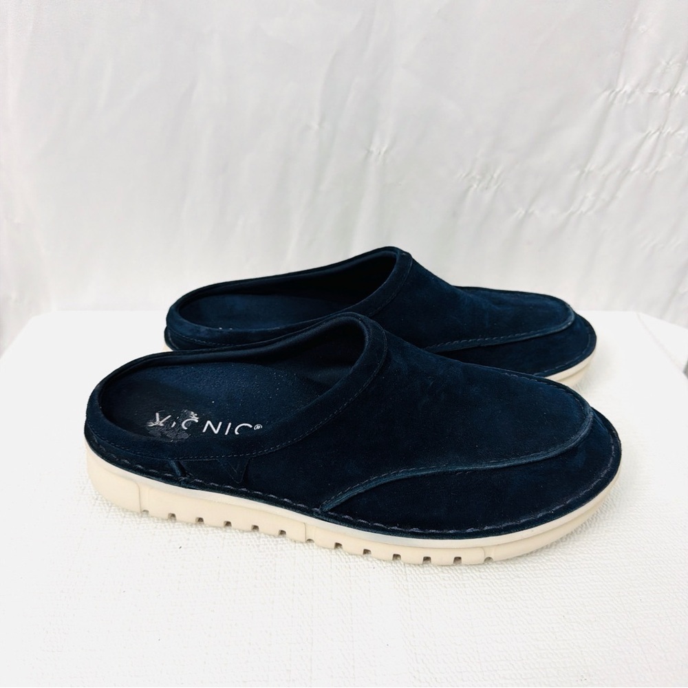 Vionic Uptown Clog Womens Size 7.5 Navy Blue Mule Slip On Comfort Shoes